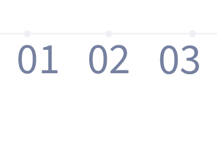 siffrorna 01, 02, 03 förbundna med en linje